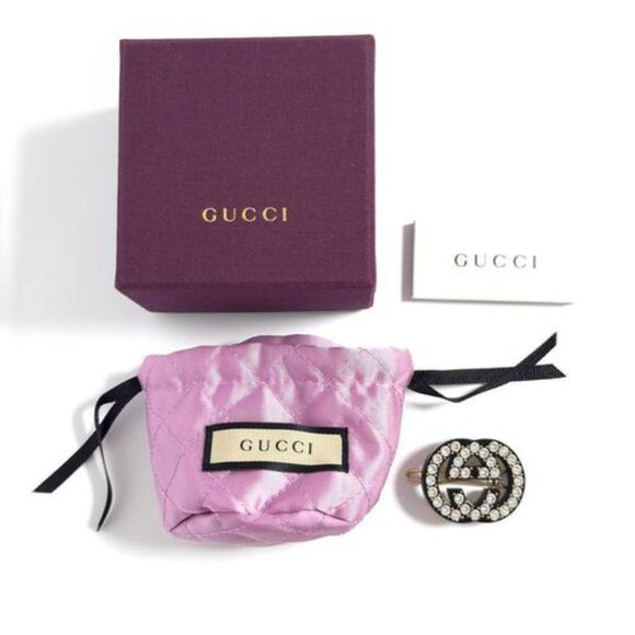 #107 - Gucci Women\'s Hairpin Hair Clip Barrette Double G main image 4
